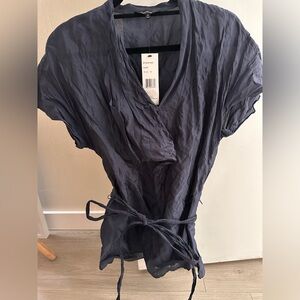 Lafayette 148 New York Crinkled Blouse NEW with tags